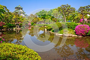 Osaka Castle garden blooms