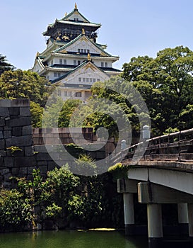 Osaka Castle and moat photo