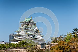 Osaka castle, most visited place in Osaka, Japan