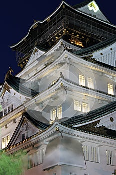 Osaka Castle at night, Japan