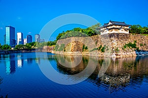 Osaka castle, one of a famous landmark in Japan located at Osaka city