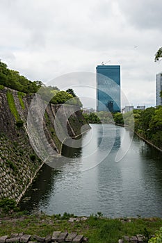 Osaka castle wall