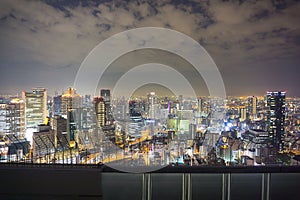 Osaka city night view