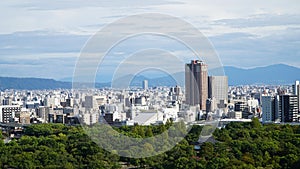 Osaka City Panorama in Japan