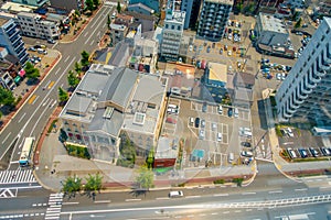 Osaka, Japan cityscape in the Abeno District photo