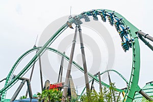 Osaka, Japan - NOV 21 2016 : Roller coaster in Universal Studios