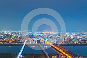 OSAKA, JAPAN - November 30, 2015 : Osaka city view from Umeda s