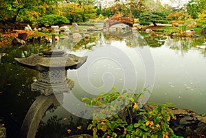 The Osaka Japanese Gardens in Grant Park, Chicago