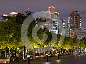 Osaka night skyline