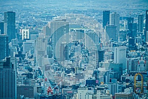 Osaka townscape from Abenobashi Terminal Building