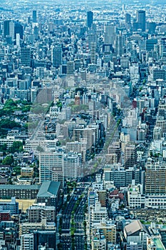 Osaka townscape from Abenobashi Terminal Building