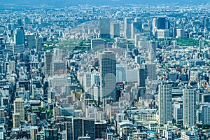 Osaka townscape from Abenobashi Terminal Building