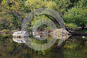 The Osam River in the Fall