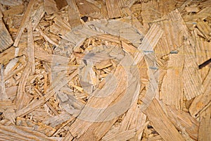 OSB plate consisting of pressed pine tree chips