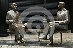 Oscar Wilde & Eduard Vilde on Galway street. Ireland.