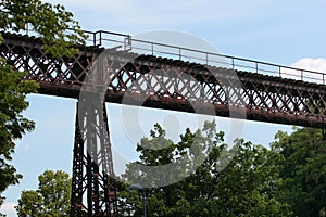 Oschuetztal Viaduct in the town of Weida in Thuringia, Germany.