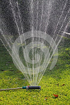 Oscillating garden sprinkler.