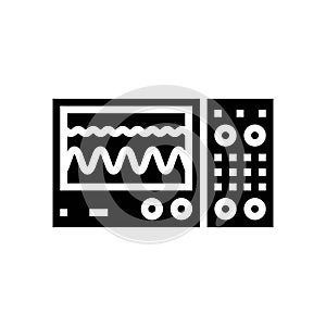 oscilloscope electrical engineer glyph icon vector illustration