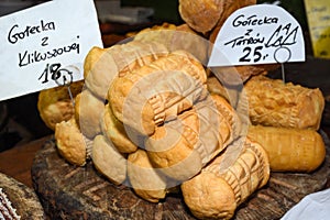 Oscypek, Oszczypek Polish; plural: oscypki is a smoked cheese made of salted sheep milk