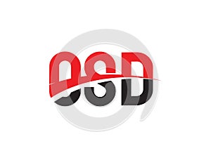 OSD Letter Initial Logo Design Vector Illustration