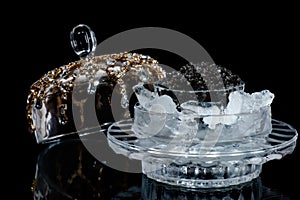 Osetra caviar in ice photo