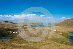 Alay Valley in Osh, Kyrgyzstan. Pamir mountains in Kyrgyzstan photo