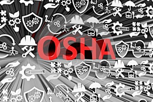 OSHA concept blurred background