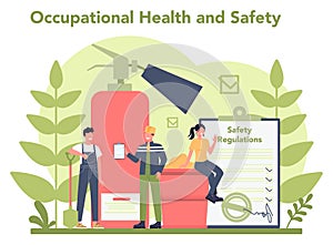 OSHA concept. Occupational safety and health administration.