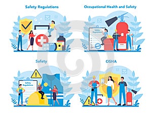 OSHA concept set. Occupational safety and health administration.