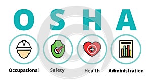 Osha, Occupational, Safety Health , Administration, vector design