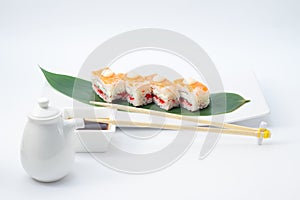 Oshi sushi with salmon