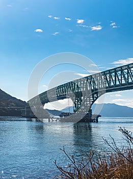 Oshima Bridge. A bridge connecting the main island of Japan Honshu and Suo-Oshima island