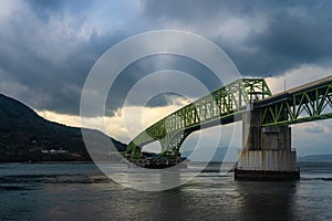 Oshima Bridge. A bridge connecting the main island of Japan Honshu and Suo-Oshima island photo