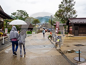 Oshino Hakkai, Wakuike, a small village in the Fuji Five Lake region, Japan - Sep 2018