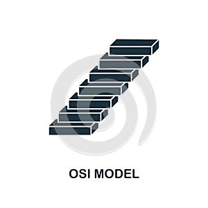 Osi Model icon. Monochrome style design from industry 4.0 icon collection. UI and UX. Pixel perfect osi model icon. For web design