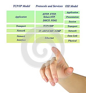 OSI and TCP/IP protocols photo