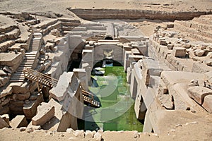 The Osirion temple at Abydos, Egypt.