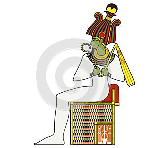 Osiris ,isolated figure of ancient egypt god