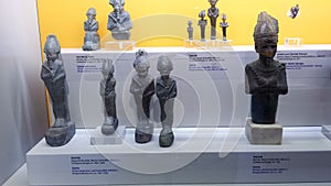 Osiris small statues exposed in Napoli History Museum