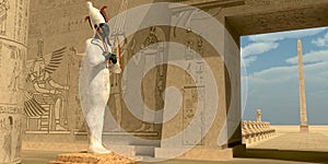 Osiris Statue in Pharaoh Temple photo