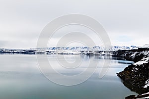 Oskjuvatn lake at Askja, central Iceland landmark