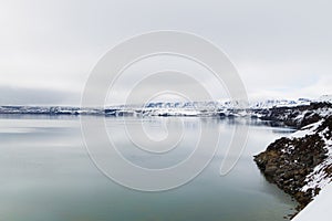 Oskjuvatn lake at Askja, central Iceland landmark