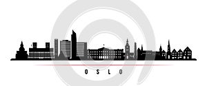 Oslo City skyline horizontal banner.