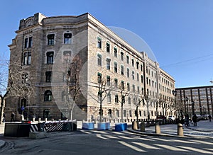 Oslo, Norway - April 7, 2018: Classic architecture in Oslo buildings