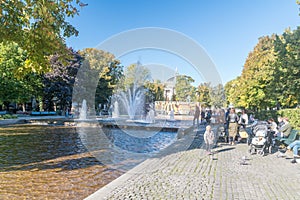 Fountain at Eidsvolls plass Eidsvoll Square
