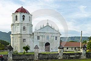 Oslob Church exterior,within it\'s beautiful llate afternoon setting,Oslob,Cebu,Philippines