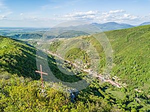 Osman Corss and village Sasca Montana (Mountain Sasca) in Nera G