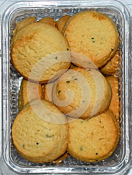 Osmania Sulted Cookies Package. Indian Delicious Tasty Food. photo