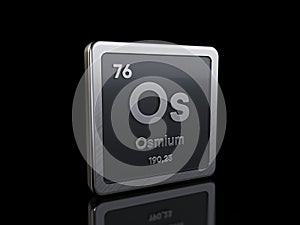 Osmium Os, element symbol from periodic table series photo