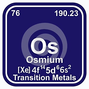 Osmium Periodic Table of the Elements Vector illustration eps 10 photo